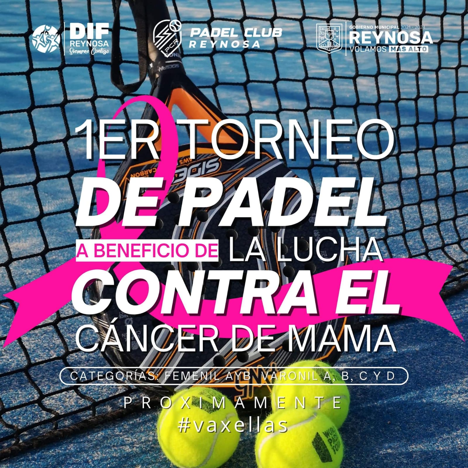 Inicia DIF Reynosa registro para Torneo de Pádel «Va Por Ellas» a beneficio de las mujeres sobrevivientes de cáncer