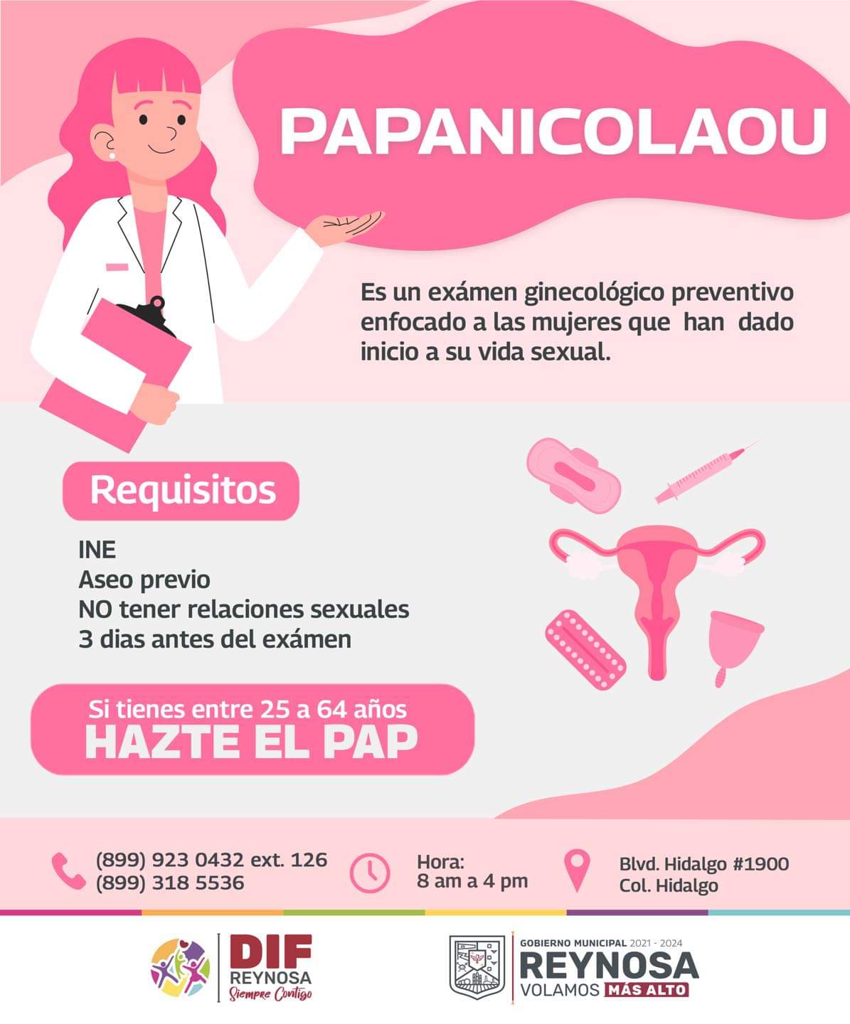 Invita DIF Reynosa a las mujeres a realizarse el papanicolaou