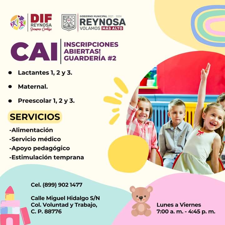 Inscripciones abiertas en CAI-Guardería #2