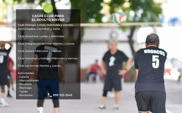 Invita DIF Reynosa a las personas adultas mayores a participar en actividades de las Casas Club