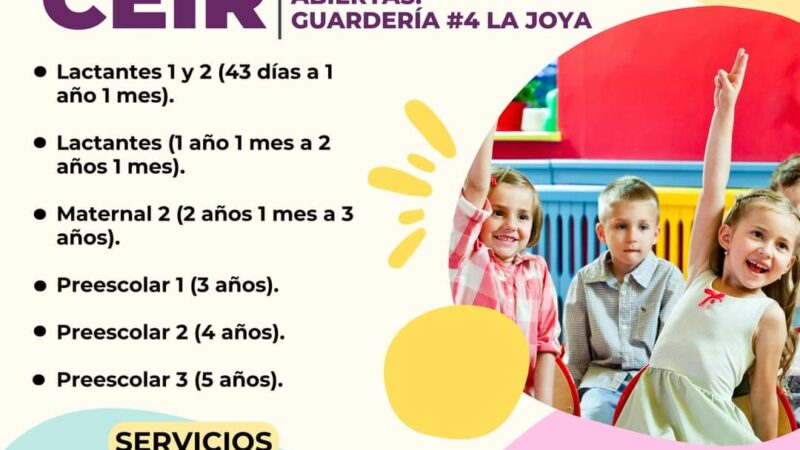 DIF Reynosa ofrece inscripciones para la Guardería #4