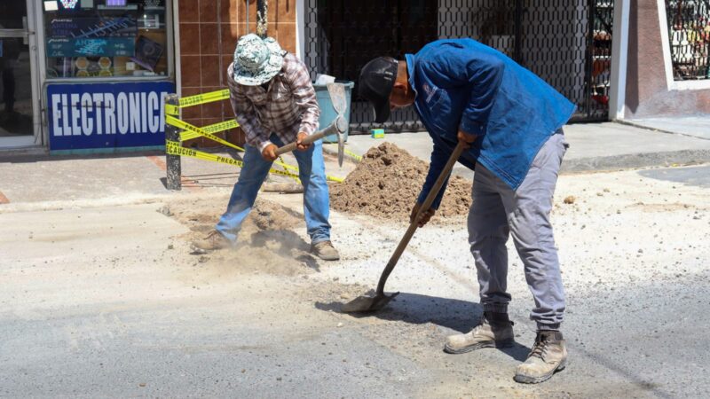 Concluyó COMAPA reparación de fuga de agua en la colonia Rodríguez