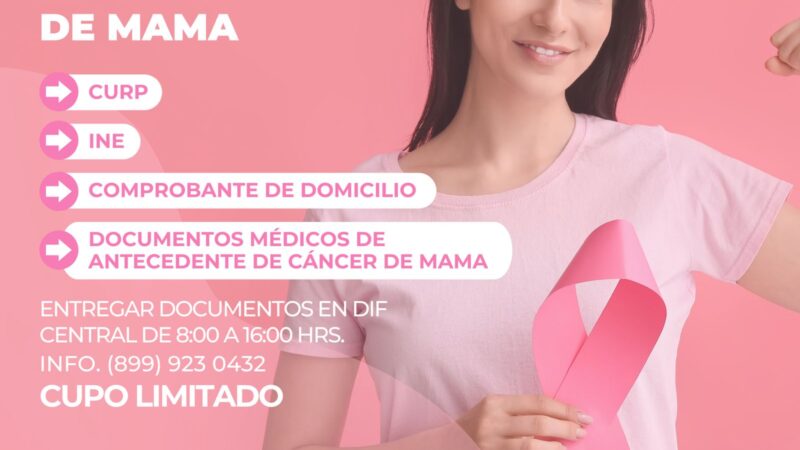 Inicia DIF Reynosa registro para campaña de prótesis externa de mama