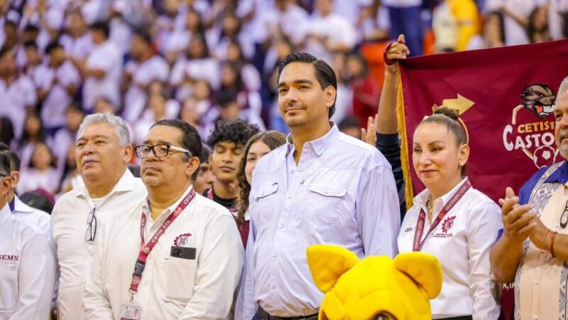 Inauguró Alcalde Carlos Peña Ortiz VII Encuentro Nacional Deportivo DGETI Tamaulipas 2024, Etapa Regional