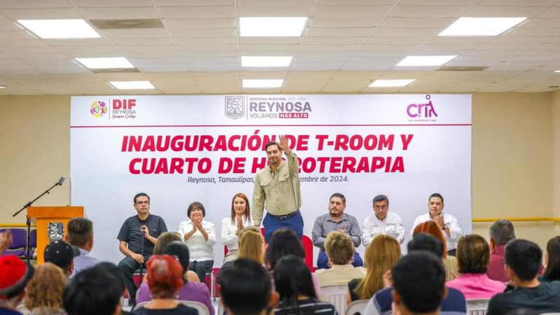 Inauguró Carlos Peña Ortiz T-ROOM y Cuarto de Hidroterapia del CRI-Reynosa por 12.3 MDP