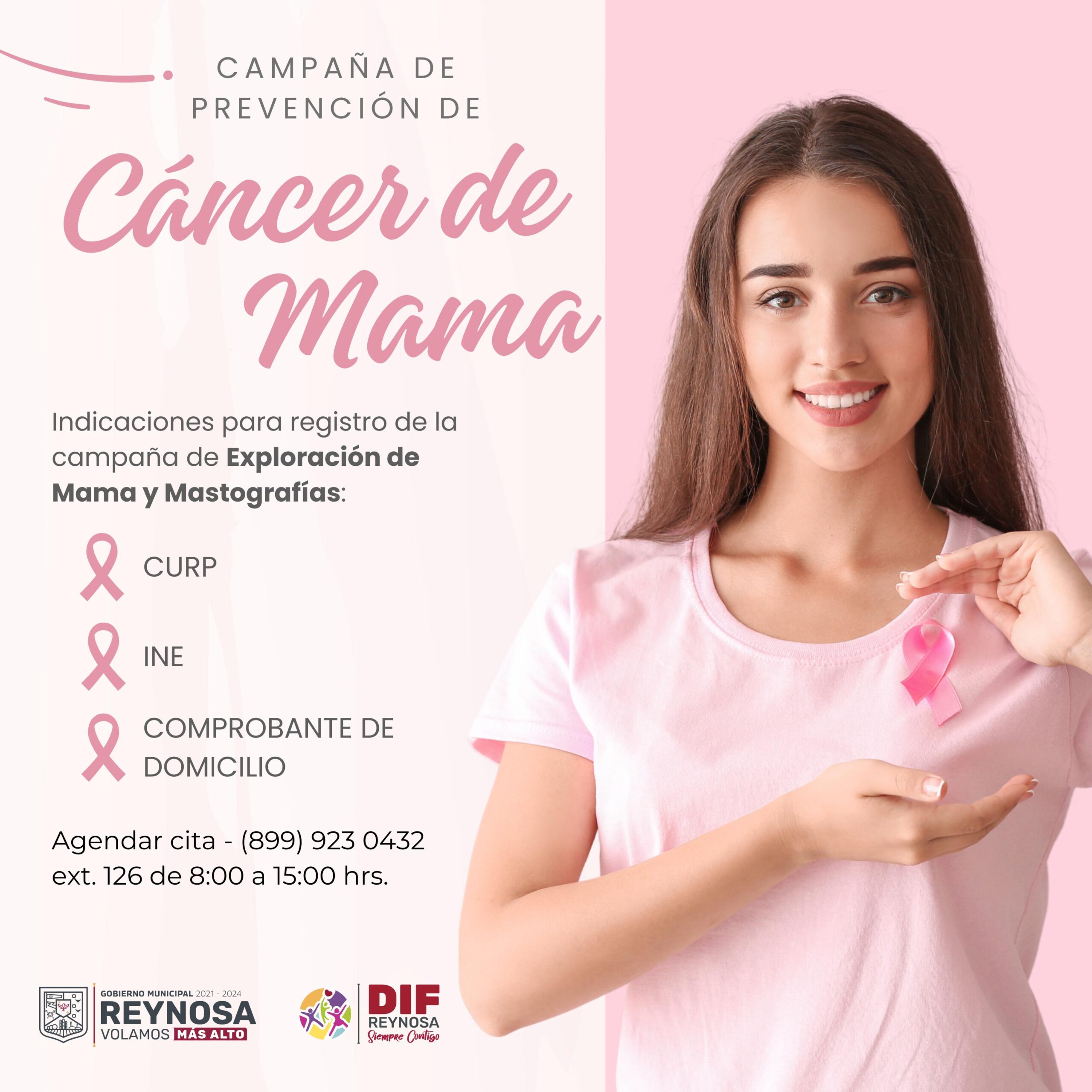 Inicia DIF Reynosa registro para Campaña de Prevención de Cáncer de Mama