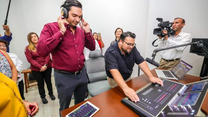 Inauguró Carlos Peña Ortiz Estudio de Grabación Audiovisual Chroma Key del IRCA por mas de 7 MDP